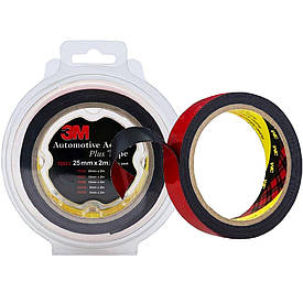 Автомобільний двосторонній скотч високої міцності чорний 3M PT1100 1,14 мм 25мм×2м