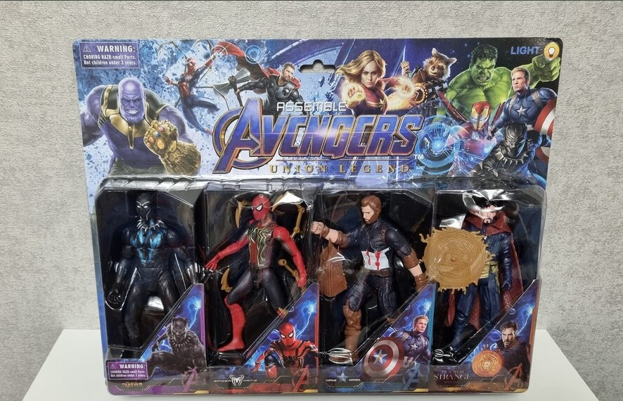 Набір героїв Месники Avengers 4 шт висота кожної фігурки 16 см 03