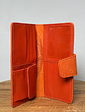 Шкіряний гаманець ручної роботи, коричневий гаманець c тисненим орнаментом, фото 2