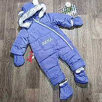 Комбінезон на хутрі зима 80 р Фіолетовий