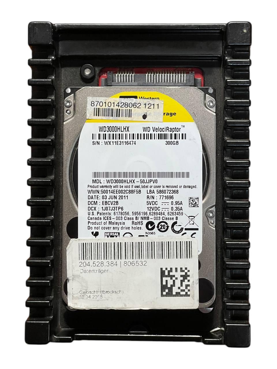 Жорсткий диск 3.5" 300GB Western Digital VelociRaptor | WD3000HLHX | 10000 об/хв | 32MB | SATA II Б/В
