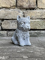 Скульптура собаки, фігура пса в сірому кольорі, статуетка собачки з арт-бетона