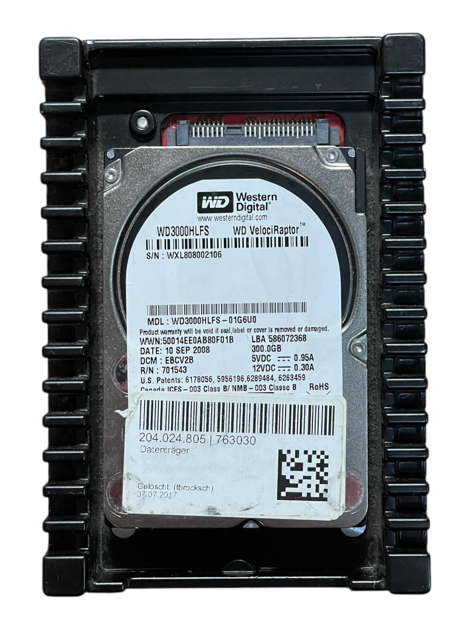 Жорсткий диск 3.5" 300GB Western Digital VelociRaptor | WD3000HLFS | 10000 об/хв | 16MB | SATA II Б/В