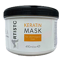 Маска для відновлення волосся з кератином Elea Professional Artisto Keratin Mask 490 мл