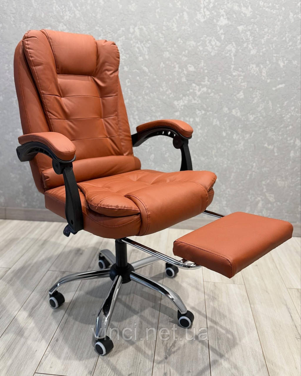 Офісне крісло BOSS KO22KAR КАРАМЕЛЬНИЙ Компютерне крісло + підніжка, фото 1