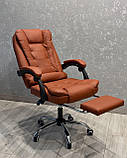 Офісне крісло BOSS KO22KAR КАРАМЕЛЬНИЙ Компютерне крісло + підніжка, фото 4