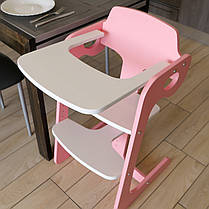 Зростаючий стілець для годування ChildWood - Comfort Рожевий+Білий без м'якої частини, фото 3