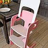 Зростаючий стілець для годування ChildWood - Comfort Рожевий+Білий без м'якої частини, фото 7