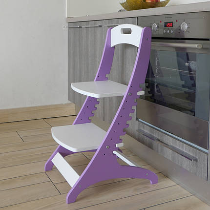 Зростаючий стілець Монтессорі ChildWood - Elite Бузковий + Білий, фото 1