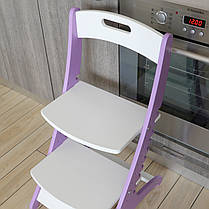 Зростаючий стілець Монтессорі ChildWood - Elite Бузковий + Білий, фото 3