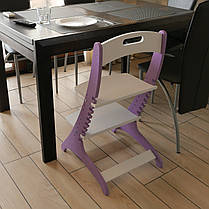 Зростаючий стілець Монтессорі ChildWood - Elite Бузковий + Білий, фото 5