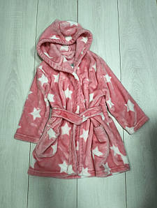 Халат для дівчинки  рожевий  Зірки George 92/98см