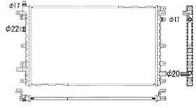 Радіатор охолодження двигуна Chevrolet Volt  11-15 Koyorad АКПП/МКПП; 675X410X16; (1.4 HYBRID)