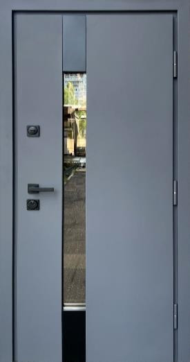 Вхідні двері Метал/МДФ ТЕРМІКС Склопакет Антрацит/ Білі 860/960х2040х95 Ліве/Праве