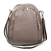Жіночий шкіряний рюкзак 8907-9- grey. Купити жіночі рюкзаки гуртом і в роздріб із натуральної шкіри в Україні, фото 3