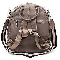 Жіночий шкіряний рюкзак 8907-9- grey. Купити жіночі рюкзаки гуртом і в роздріб із натуральної шкіри в Україні, фото 4