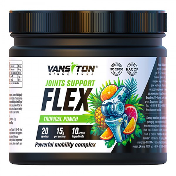 Комплекс для суглобів та зв'язок FLEX joints support Тропічний пунш (300 г) Вансітон, фото 1