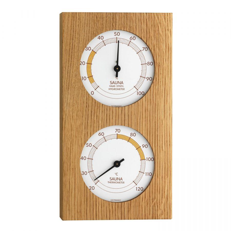 Дерев'яний настінний термогігрометр для сауни TFA 40.1052.01