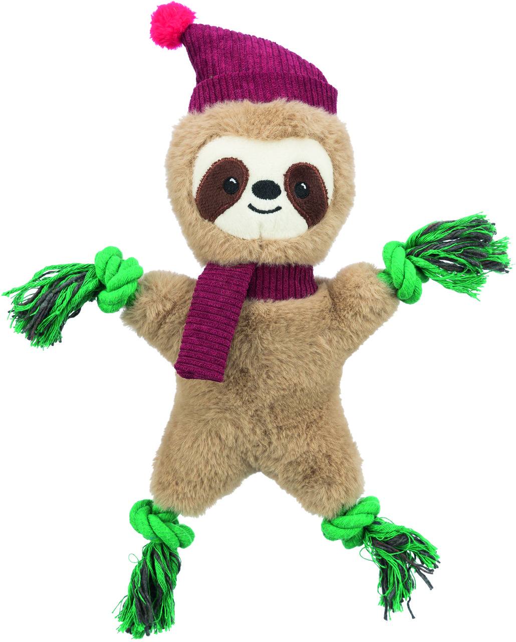 Іграшка для собак Різдвяний лінивець 30 см Trixie плюш/канат, фото 1