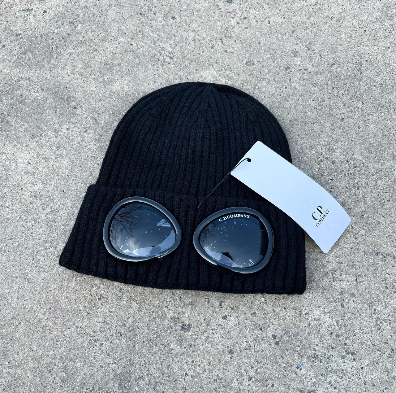 Шапка CP Company чорна з лінзами чоловіча жіноча C П Компані, фото 1