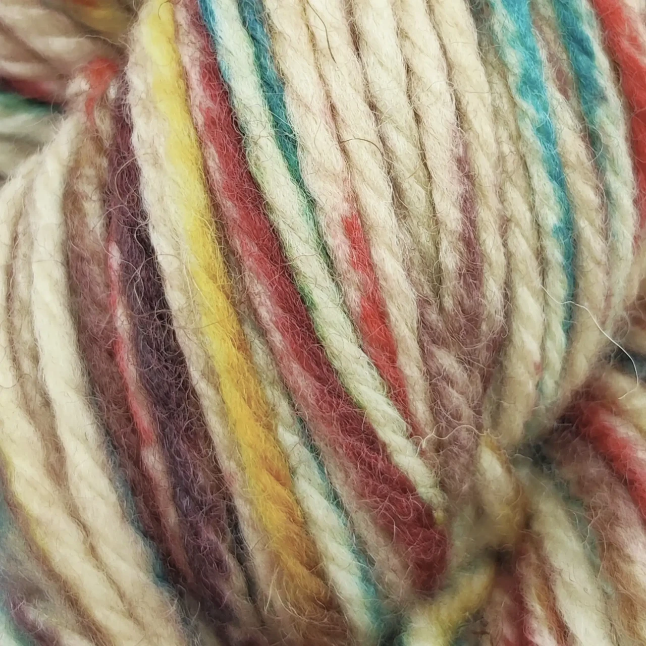Пряжа Vintage Organic Hand Paint/Вінтаж Органік Хенд Пеїнт, червоний-синій-жовтий Yulitide SE717, Etrofil