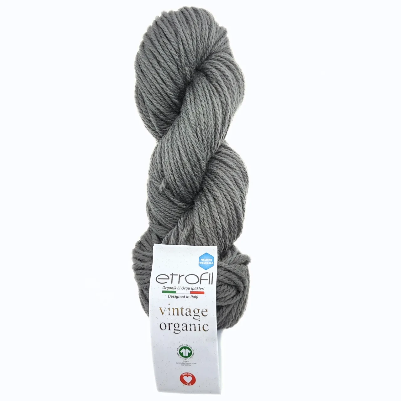 Пряжа Vintage Organic/Вінтаж Органік, темно-сірий 79081, Etrofil