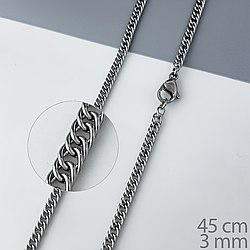 Ланцюжок "Подвійний Панцер" р.45; 3мм; Xuping, Stainless Steel
