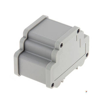 ALUD3MG-PLG-V0 60.5x98.3x69.0мм, на DIN рейку, сірий, алюмінієвий, боковини пластик, без ущільнювача