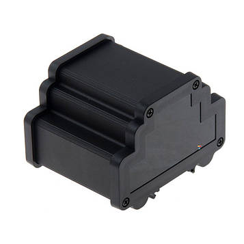 ALUD4MG-PBK-V0 78,3x98.3x69.0мм, на DIN рейку, чорний, алюмінієвий, боковини пластик, без ущільнювача