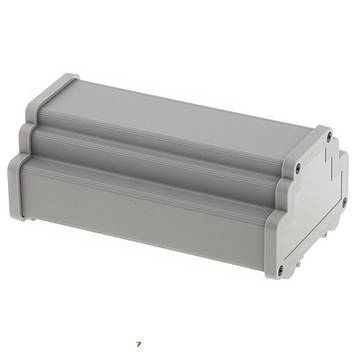 ALUD9MG-PLG-V0 166,7x98.3x69.0мм, на DIN рейку, сірий, алюмінієвий, боковини пластик, без ущільнювача