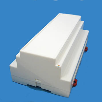 JG4-04 корпус на DIN рейку світло сірого кольору, з ABS пластику. Габаритні розміри становлять: по довжині 158 мм, по ширині 88 мм