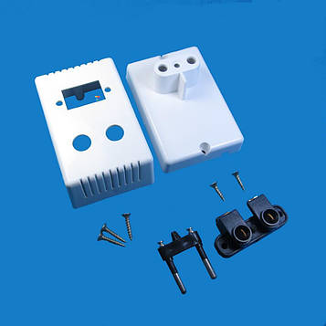 220-BOX-ADAPTER-WH Корпус пластиковий білого кольору, виконання: мережевий адаптер, застосовується для виготовлення бар'єрів від