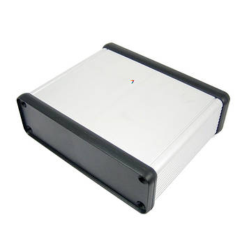 BIS-L1-BOX-080-01BL Корпус алюмюмініевий, анодований, з пластиковими кришками, розміри (ДхШхВ): 80х103х30,5 мм. Колір кришок: