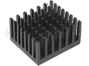 ICKPGA11X11 Радіатор: штампований: алюміній: чорнений: L: 24,76мм: W: 27,95мм