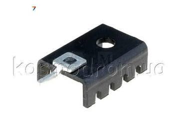D01PA Heatsink: moulded, U, TO202, TO220, 21K / W, blackened, H: 6.35mm