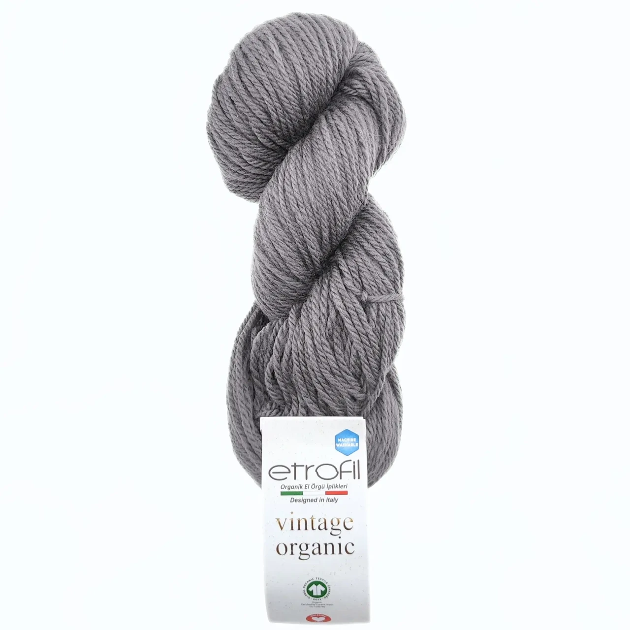 Пряжа Vintage Organic/Вінтаж Органік, сірий 79082, Etrofil