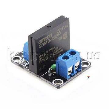1 Channel 12V SOLID State Relay Module High Level Trigger Одноканальний модуль на основі твердотільних реле OMRON. 12 В. Високий