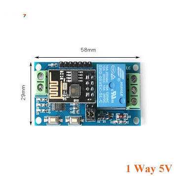 1-Channel WiFiRelay 5V Модуль Wi-Fi/Реле 5 В.
