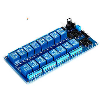 16-Channel 12V Relay Module for Arduino Шестнадцатіканальний релейний модуль для ARDUINO контролерів. 12 В.