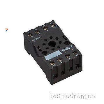 10F08B-E Колодка для реле: Монтаж: DIN-рейка, Кількість груп: 2, Ном. навантаження 300В / 10А. Для реле серії HLS-MK2P. без скоби