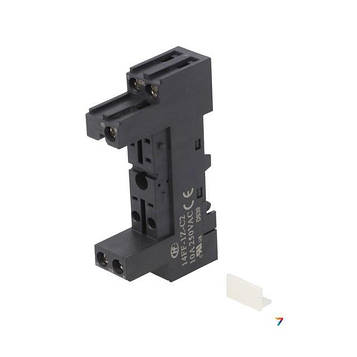 14FF-1Z-C2 Панелька: PIN: 5: 10А: 250VAC: Монтаж: DIN, на панель: Серія: HF14FF, Розміри: 76x15,8x42,8мм.