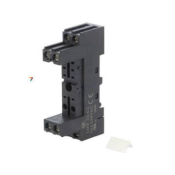 14FF-2Z-C2 Панелька: PIN: 8: 10А: 250VAC: Монтаж: DIN, на панель: Серія: HF14FF, Розміри: 76x15,8x42,8мм