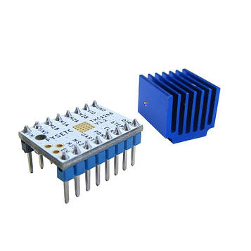 TMC2208 Драйвер крокової двигуна до 1,2 А. CFG pins or UART Напруга логіки: 3 ... 5 В. Напруга двигуна: 5,5 ... 35 В