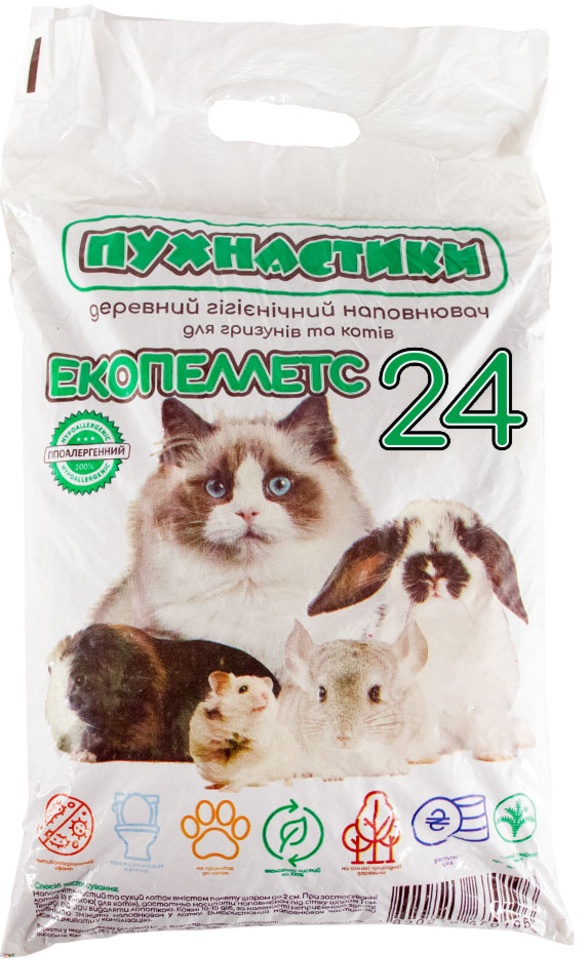 Пухнастик 6 кг ( 24л ) наповнювач деревний