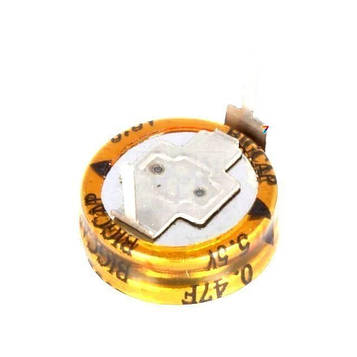 BCEH-5.5V-0.47F Місткість, Ф: 0,47. Розмір, мм: D11, 5x6. Робоча напруга, В: 5,5