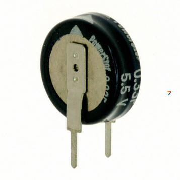 KR-5R5V224-R Суперконденсатор, THT, 220мФ, 5,5ВDC, -20÷80%, Ø11,5x12,7мм, 75Ом