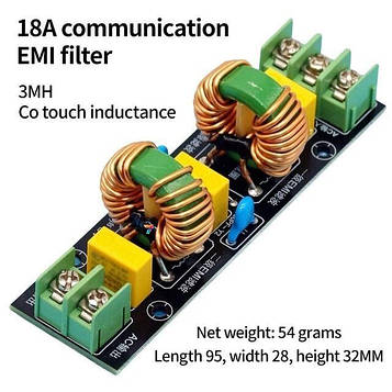 EMI Filter 18A Плата фільтра постійного струму. 18A DC 110-250V