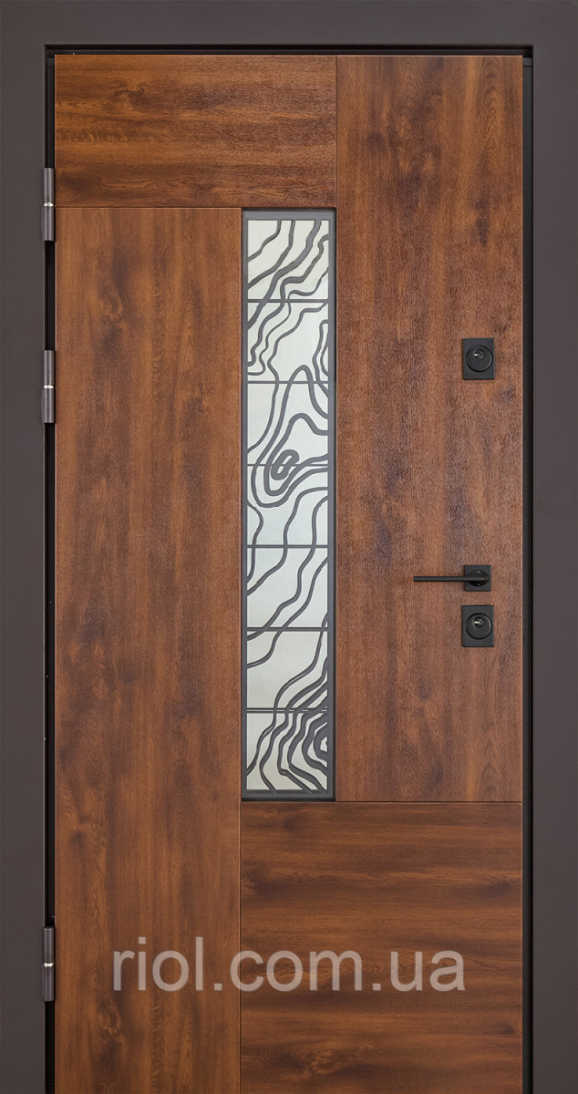Вхідні двері з терморозривом Paradise Glass та замками Mottura Дуб, фото 1