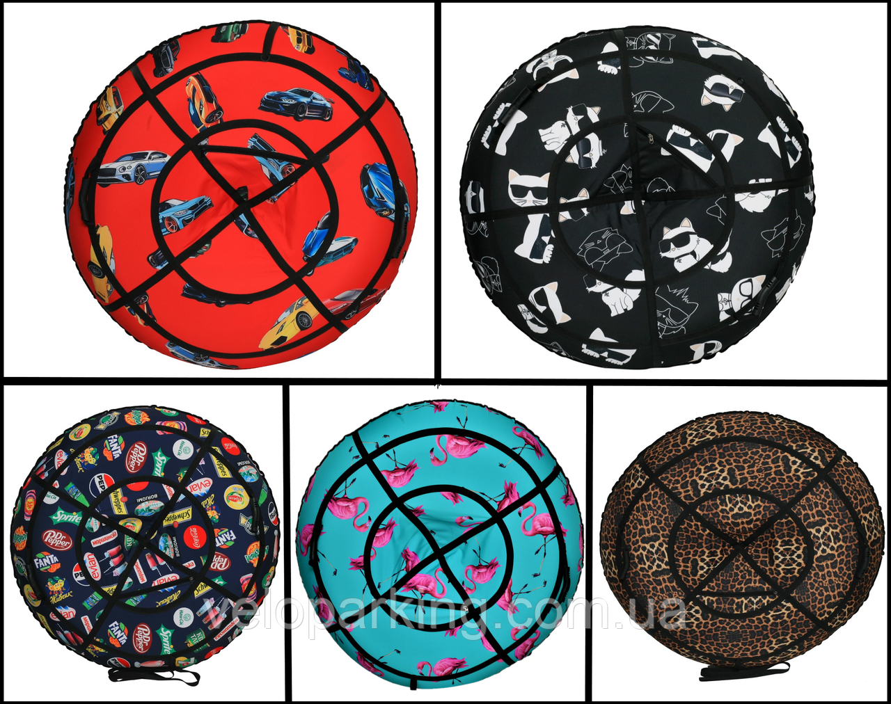 Тюбінг (ваташка) 100 і 120 см, з камерою та ручками, надувні санки дитячі, підліткові, крижана пВХ