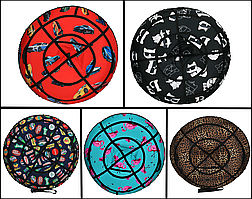 Тюбінг (ваташка) 100 і 120 см, з камерою та ручками, надувні санки дитячі, підліткові, крижана пВХ